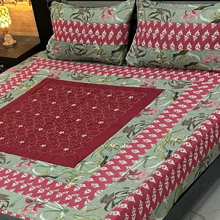 3%20Piece%20Embroided%20Double%20Bedsheet%20Set%20Patchwork%20-%20Image%203
