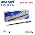 PIANO Click Sky Ball pen - Black Color (Pack of 10 Pcs). 