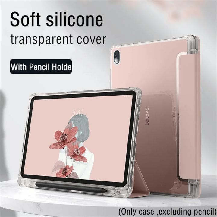 Pencil Holder Cover for Lenovo Tab P11 Pro Tablet Case Lenovo P11 M10 Plus 3rd 10.6 Xiaoxin Pad 2022 2024 11 Silicone Funda Case