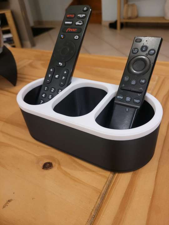 Rounded Remote Holder | Modern Curved Remote Control Organizer ...