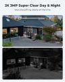 REOLINK Argus Eco+SP - 2K Solar WiFi Security Cameras Outdoor Wireless, No Hub Needed, 3MP Night Vision, Human/Vehicle Detection, Solar Powered Wireless Home Security Camera Works with Alexa. 