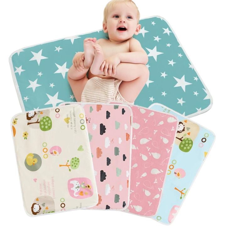 Pack of 6 Pcs Infant Baby Diaper Changing Mat Bed Protector Waterproof Urineproof Baby Godri Sojni Cotton With Foam Sheet with Plastic Back