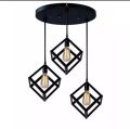 3 in 1 Base Square Shape Metal Hanging | Ceiling Hanging | Pandent Lights | Hanging Lights For Offices , TV Lounge , Bed Room , Kitchen , Hotels , Home... 
