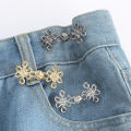 1Pair Chinese Knot Tightener Adjustable Waist Buckle For Jeans No Sewing Required Button Removable Pants Skirts Waist Button Maoxiu. 