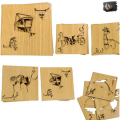 Urdu Alphabets for kids learning complete urdu alphabets for pre school education puzzle toy for kids  with free six pencil colors. 