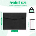 PU Leather A4 File Folder Document Holder Waterproof (Black). 