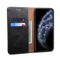 For iPhone XS Max Simple Wax Crazy Horse Texture Horizontal Flip Leather Case with Card Slots & Wallet. 