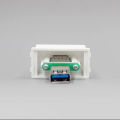 USB 3.0 Slot Socket Outlet Fit for 86mm 120mm  Blank Wall Panel Faceplate Directly Plug Female to Female. 