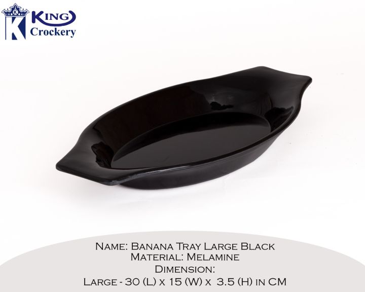 1%20Piece%20Melamine%20Banana%20Large%20Tray%20-%20Serving%20Tray%20-%20%20Melamine%20Material%20-%20White%20&%20Black%20-%20Image%203