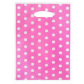 BABY PINK POLKA DOT GOODY BAGS ( PACK OF 10 GOODY BAGS ). 