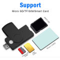 UTHAI X02 USB SIM Smart Card Reader For Bank Card CAC ID SIM SD TF/Micro SD. 