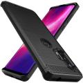 Motorola Edge Plus/Edge + Case Shock-Proof Carbon Fiber Slim Fit Soft TPU Smooth Flexible Protective Bumper Phone Cover Moto Edge +. 