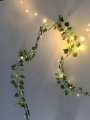 1Pc Artificial Plant Leaves Bail With Fairy Lights Battery Operate 7Ft Artificial Leaves Bail With 1Ft Fairy Light String Length  Leaves Garland With LED Lights For Room Decor  Wall Hanging Decor Home Decoration. 