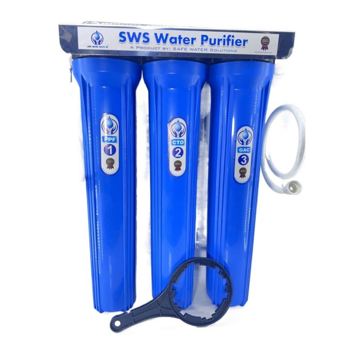 3 Stages Slim Jumbo 20  inches Filter | water filter for home | water filter for water cooler | water filter for masjid | water filter for schools |