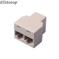 3Pcs 1 To 2 Way LAN Ethernet Network Cable RJ45 Female Splitter Connector Adapter. 