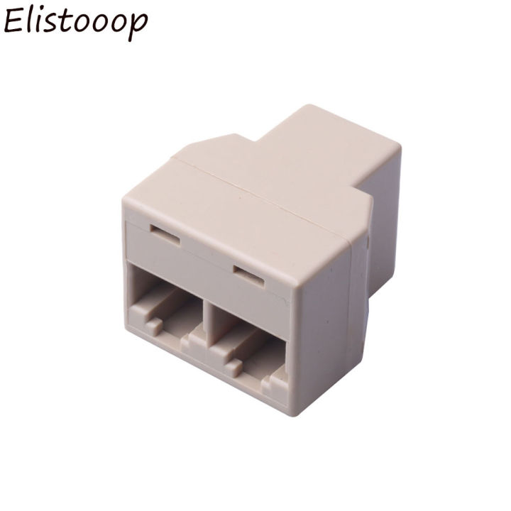 3Pcs 1 To 2 Way LAN Ethernet Network Cable RJ45 Female Splitter Connector Adapter