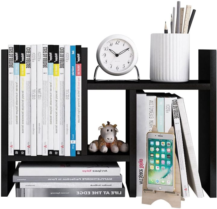 Desktop%20Organizer%20Office%20Storage%20Rack%20Adjustable%20Wood%20Display%20Shelf%20-%20Free%20Style%20Double%20H%20Display%20-%20True%20Natural%20Stand%20Shelf%20-%20Black%20-%20Image%202