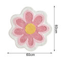 Floor Mat Rug Tear-resistant Flower-shaped Bathroom Rug Shower Door Mat. 