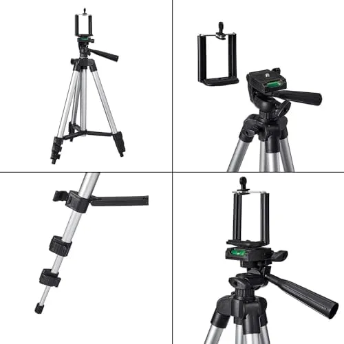 3.5%20Feet%20Tripod%20Stand%20for%20Mobile%20Phones%20and%20Cameras%20with%20Mobile%20Phone%20Holder,%20Adjustable%20and%20Portable%20Tripod%20Stand%20Mobile%20and%20DSLR%20Stand%20for%20Live%20Stream,%20Universal%20Tripod%20Stand,%20Silver%20Model%203110%20with%20Box%20and%20Bag%20%7C%20Elegant%20Home%20-%20Image%207