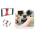 Cage Rig Stabilizer Smartphones Video Film Production Double Handle Mobile Cold Shoe boya mm1 mic holder Mic Holder. 