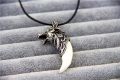 Fashion Charm Classic Wolf Necklace Fang And Bruce Lee Pendant The Movie Jewelry For Men Gifts. 