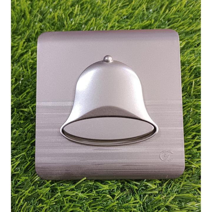 Door Bell Push Switch Waterproof China Fitting Sheet Bell Push Button- Metal Series ( GREY Colour)