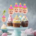 CUSTOMIZED Photo Cupcake Toppers Pack of 12, Perfect for Boy or Girl Birthday Party Celebration & cake Decoration Supplies. 