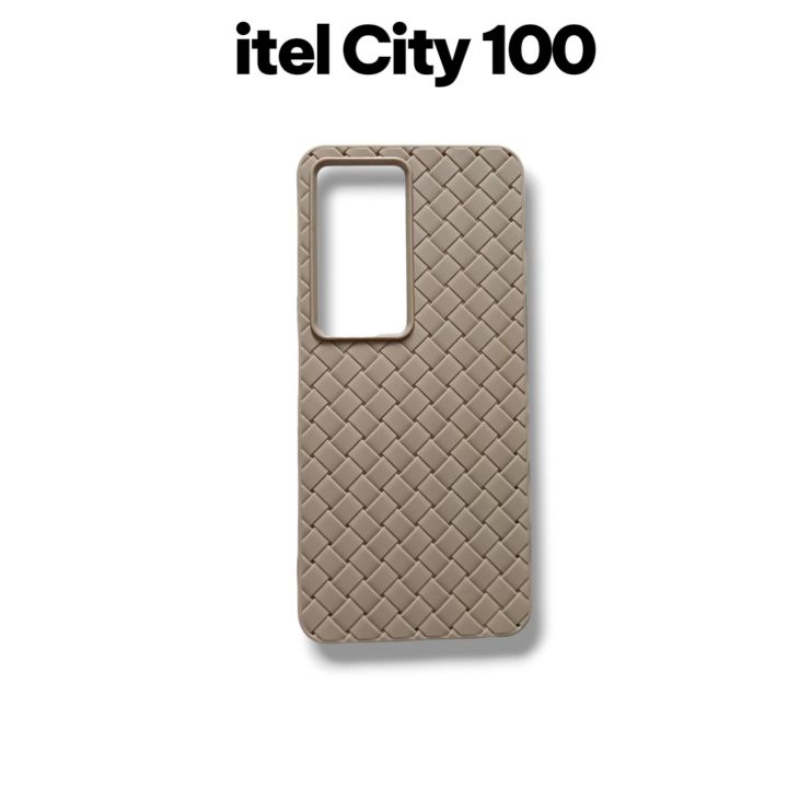 itel%20City%20100%20Back%20Cover%20Soft%20Matt%20New%20Woven%20Design%20Leather%20Feel%20tpu%20Case%20for%20Itel%20City%20100%204G%20-%20Image%204