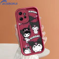 ZCSIBORUI for Redmi Note 12 4G Back Cover Cute Shy and Loving Kuromi Cartoon Pattern Soft Camera Protection Rubber Square Ladder Phone Case. 