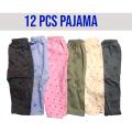 High Quality 12 Pcs Soft Fabric kids Pajama -  Export Quality 100% - cotton bottom - Newborn kids stuff pajama. 