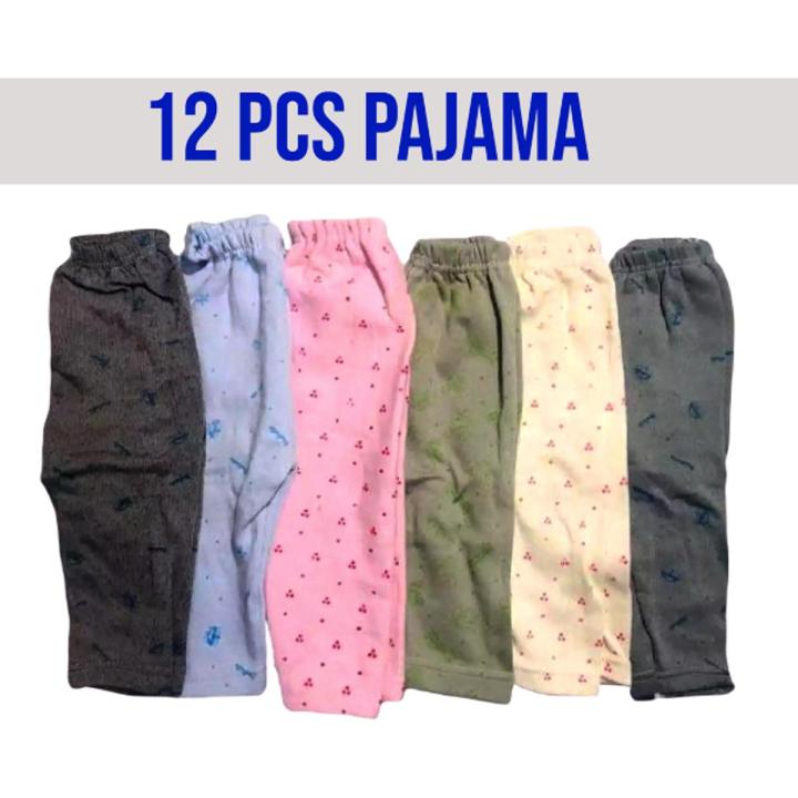 High Quality 12 Pcs Soft Fabric kids Pajama -  Export Quality 100% - cotton bottom - Newborn kids stuff pajama