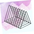 MULTIPURPOSE FILE FOLDER DESK ORGANIZER 9 PORTION STRONG POWDER COATED IRON BOOK & MAGAZINE RACK. 