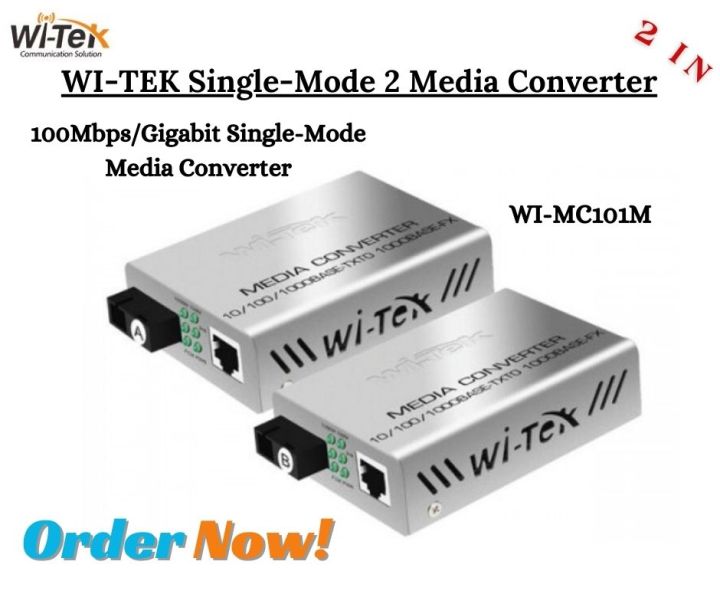 WI-TEK MC101M 10/100 Media converter