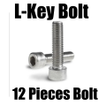 Stainless Steel Allen-Bolts(Only L-Key Bolts) M6 x 30mm (Pack of 12pcs). 