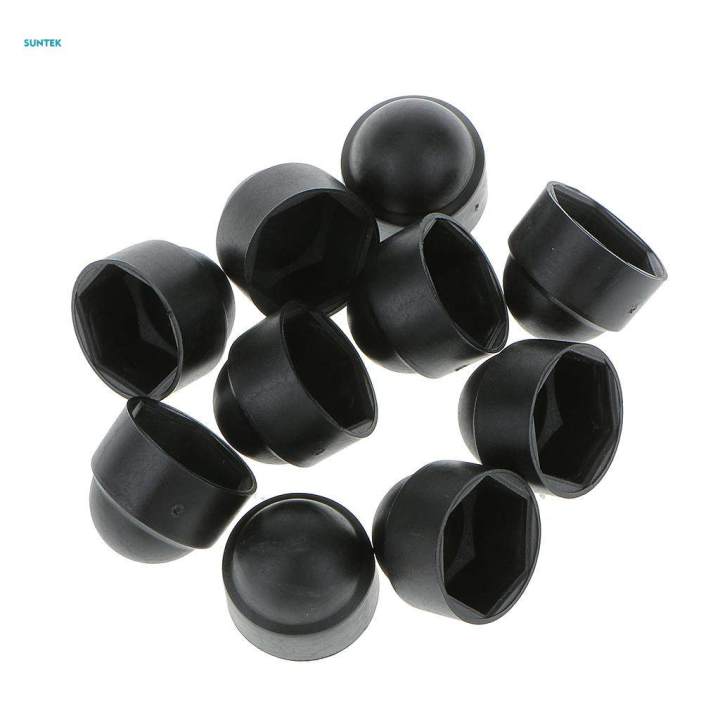 10x10pcs M6 Black Dome Bolt Nut Protection Caps Cover Hexagon Screws M8x14mm