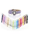 12 in 1 Colors Interchangeable Ladies 2 Watches Set - pink. 