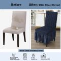 The Royal Bedding Chair cover Frilled Dining Chair Cover Protect Expensive Furniture best for home décor Pack Of 4 and 6. 