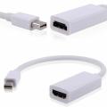 Mini Display Port To HDMI Adapter Cable - White Mini DP To HDMI Converter. 