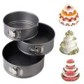 Pack Of 3 Non-Stick Round Cake Pan Set, Springform Round Cake Mould Cake Bakeware Pan Mold Set Round. 