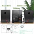 Home CD Stereo Shelf System - 30W Compact Micro Stereo System with CD Player, Bluetooth, FM Radio, Aux-in, USB Playback, 2-Way Music Crisp-Sound, DSP-Tech, Remote Control. 