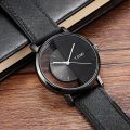 Wrist Watch TOMI T080 Hollow Design, Half Transparent, Leather Strap, Slim Luxury Leather Strap with box. 