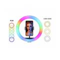26cm RGB Ring Light 16 Colors and LED Camera Ring light and Phone Holder for Makeup/YouTube Video/Live Stream. 