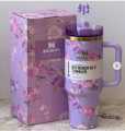 40 oz Stainless Steel Insulated Tumbler 1200Ml with Lid & Straw – Double Wall Thermal Travel Mug for Hot & Cold Drinks...eh Stanley x LoveShackFancy limited edition collection. 