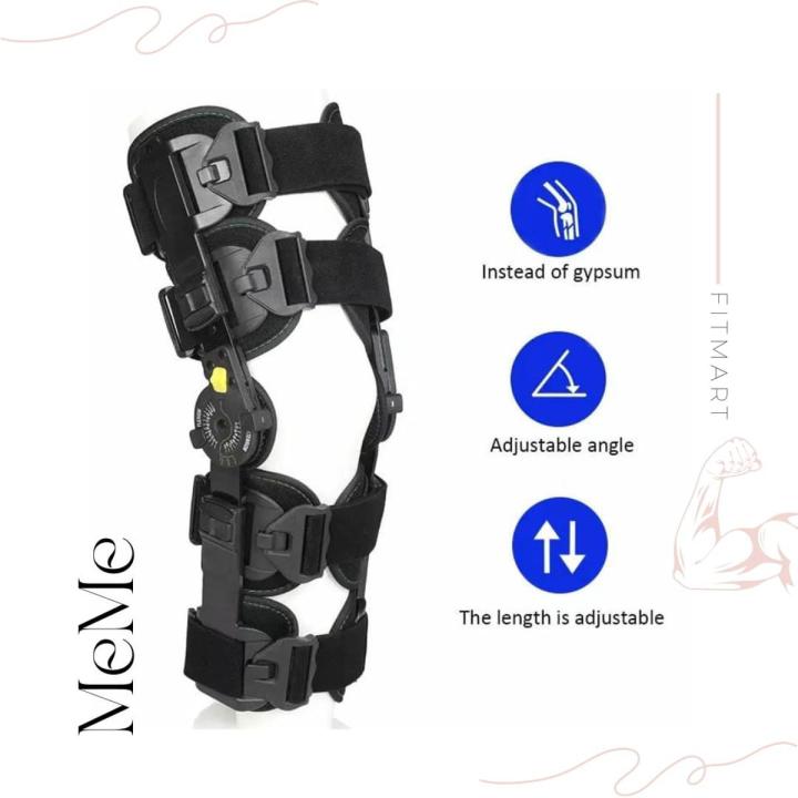 Orthomen Hinged ROM Knee Brace, Post Op Knee Brace for Recovery Stabilization, ACL, MCL and PCL Injury, Adjustable Medical Orthopedic Support Stabilizer After Surgery, Women and Men
