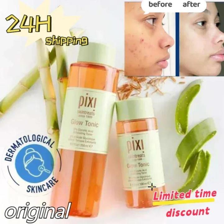 100ml Pixi Glow Tonic Facial Toner Luminous Vc Fruit Acid Brighten Essence Anti-aging Deep Moisturizes Whitens Skin Care