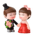 Couple Miniature Exquisite Detail Compact Delicate Couple Statue. 