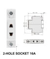EU Din Rail Mount AC Power Modular Socket 16A 2/3/4 Pin 25A US UK Italy France 35mm 250V AC30 Connector. 
