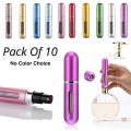 Pack of 10 Refillable 5ml Mini Perfume Spray Bottles - Portable Travel Cosmetic Containers, Unisex Fragrance Sprayers, 5ml Mini Refillable Perfume Bottles for Men, Women, Girls, Travel Size Perfume Testers, Reusable Perfume Refills PROMISE TO SELL. 