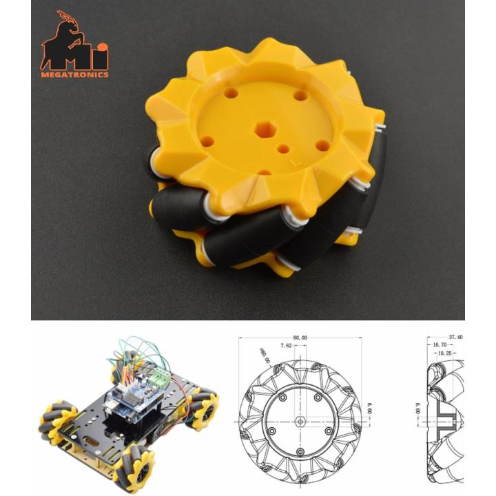 80mm Left Mecanum Omni-directional Wheel ROBOT