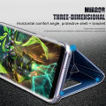 For Huawei P9 Plus Phone Case, Smart Clear View Cover Flip Stand Mirror Casing. 